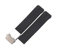 RTRCAGAKM Gummi-Silikon-Uhrenarmband passend for Tissot 1853, passend for Tengzhi, passend for T-Touch T013, Armband T047T081T33, Herrenarmband, 20 mm(Black-silver,20mm)