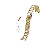 RTRCAGAKM Lady Notch Edelstahl Armband passend for Uhrenarmband Damen Armband 16 18 20m(Golden,20-12mm)