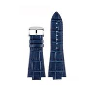 RTRCAGAKM Leder Uhrenarmband passend for Tissot for PRX Serie Armband 1853 Stahlband T137.407/137.410 Armband Schwarz Blau(Blue-silver A)
