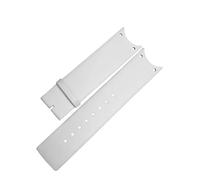 RTRCAGAKM Lederarmband passend for CK KOV231 KOV232 Serie, gebogene Kante, ultradünnes Uhrenarmband for Männer und Frauen, 22 mm(White-No buckle)