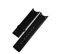 RTRCAGAKM Lederarmband passend for CK KOV231 KOV232 Serie, gebogene Kante, ultradünnes Uhrenarmband for Männer und Frauen, 22 mm(Black-No buckle)