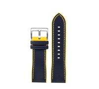 RTRCAGAKM Passend for Citizen, passend for Blue Angel-Uhrenarmband der zweiten Generation, passend for AT8020 JY8078, Nylon-Fluorkautschuk-Armband, Silikonarmband(Blue yellow pin,23mm)