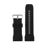 RTRCAGAKM Silikon-Uhrenarmband mit Schnellverschluss, passend for Casio PROTREK-Serie PRW-60/PRW-70YT/50/30 Sport, 23 mm, wasserdichtes Herrenarmband(Black Silver Buckle)