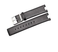 RTRCAGAKM Uhrenarmband Leder passend for Calvin Klein Fit for Klein Concave Interface Strap 20mm Damen(Black-silver)