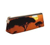 RTSTNMBD Federmäppchen aus Leder mit Reißverschluss, stilvolles Leder-Federmäppchen für Damen und Herren, Leder-Federmäppchen mit Ozeanwellen, Stifteetui für Arbeit, Büro und Reisen, Federmäppchen