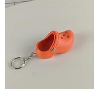 RTYUSWL Mini-Hausschuhe aus Gummi, Schlüsselanhänger, Neuheit, 2,95 Zoll, Flip-Flop-Schlüsselanhänger, Niedliche Anhänger Im Schuhstil, Kreatives Geburtstagsgeschenk, Bekleidungszubehör(Orange)
