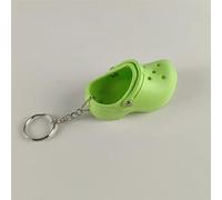RTYUSWL Mini-Hausschuhe aus Gummi, Schlüsselanhänger, Neuheit, 2,95 Zoll, Flip-Flop-Schlüsselanhänger, Niedliche Anhänger Im Schuhstil, Kreatives Geburtstagsgeschenk, Bekleidungszubehör(Grün)