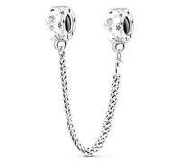 Ruaidhra Stern Sicherheitskette,Charms Stopper & Beads für Damen,Elegantes Legierungs,Blume Glühwürmchen Rosa Sterling Silber S925 Charm Anhänger für Armbänder,Murano Glas Schmuck