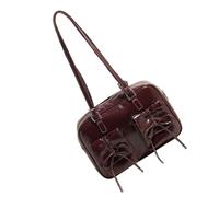Ruarby Modische Damen-Umhängetasche, modisch, Einkaufstasche, PU-Leder, schöne Schleifen, Crossbody, ästhetische Achselhöhle, trendiger Schulterrucksack, Herbst-Winter-Rucksack, schöne Schleifen
