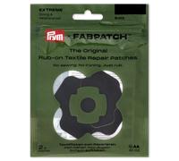 Prym 921023 FabPatch EXTREME Rub-on Patch Schwarz (2 Stück) - Wasserfeste & extra robuste Reparaturflicken für Outdoorjacken, Regenbekleidung, Taschen & Schuhe - Selbstklebend ohne Nähen
