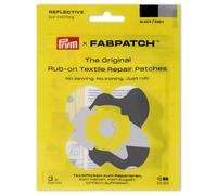 Prym 921024 FabPatch REFLECTIVE Rub-on Patch Schwarz/Grau (3 Stück) - Reflektierende Reparaturflicken für Jacken, Rucksäcke & Accessoires - Sichtbarkeit im Dunkeln, selbstklebend ohne Nähen & Bügeln
