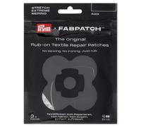 Prym 921025 FabPatch REPAIR KIT Schwarz (3 Stück) - Selbstklebende Reparaturflicken Set mit EXTREME, STRETCH & MERINO - Für Outdoorbekleidung, Sportkleidung & Wolltextilien - Ohne Nähen & Bügeln