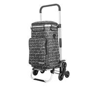 Rubberneck Einkaufstrolley - Klappbarer Einkaufswagen - Kühlfach - Höhenverstellbarer Griff - Schwarz