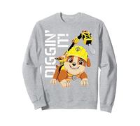 Rubble & Crew Graphic Top, Bekleidung und Mode Sweatshirt, Unisex für Erwachsene, Grau Meliert, L