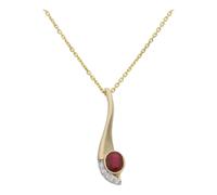 Rubin Anhänger Gold 585 mit Brillant JL10-02-3555 JuwelmaLux