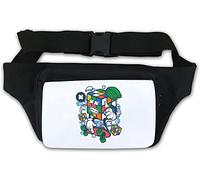 Rubix Gürteltasche mit Würfel-Rad, Puzzle, lustige Skaterkunst, Bauchtasche, Weiß