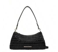 Ruched Drop Women's Shoulder Bag Black