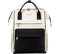 Rucksack 2in1 Laptopfach Antidiebstahl 15,6 Zoll Schwarz Beige