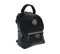 Rucksack ALLGÄU REBELL "Rosi", Damen, Gr. B/H/T: 20cm x 16cm x 10cm, schwarz, Lederimitat, Rucksäcke Rucksack, mit mehreren Tragemöglichkeiten (75815935-0) schwarz