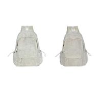 Rucksack aus Nylon mit Sternenmuster, für Damen, Studenten, lässiger Tagesrucksack, große Kapazität, Laptop, Reisen, Einkaufen, Arbeit, Campus, Grau + Rosa, 420.00x270.00x130.00mm, Casual