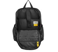 Rucksack CAMEL ACTIVE "Terra", Gr. B/H/T: 28cm x 40cm x 13cm, schwarz, Polyester, Rucksäcke Rucksack, aus recyceltem Nylon und voluminös aufgesetzten Taschen (95005827-0) schwarz