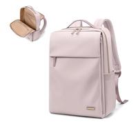 Rucksack Damen Laptop Reise Schulrucksack 15.6 Zoll mit Laptopfach, Wasserdicht Multifunktionaler Lässiger Tagesrucksack, Schultaschen Arbeitstasche Lehrertasche für Uni Büro (Rosa)