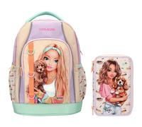 Rucksack DEPESCHE "Schul-Set SUNNY DOG TOPModel 2er Set bunt", Kinder, Gr. B/H/T: 2cm x 2cm x 2cm, bunt, Polyester, Rucksäcke Rucksack (42232750-0) bunt