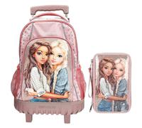 Rucksack DEPESCHE "Schul-Set Trolley DOTS TOPModel 2er Set rosa", Kinder, Gr. B/H/T: 2cm x 2cm x 2cm, rosa, Polyester, Rucksäcke Rucksack (90683424-0) rosa