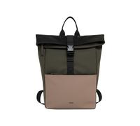 Rucksack EMILY & NOAH "Rucksack E&N Pessac RUE 09", Gr. B/H/T: 37cm x 39cm x 12cm, grün (fango 932), Polyurethane, Rucksäcke Rucksack (66039853-0) fango 932