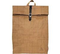 Exacompta Rucksack Eterneco, braun geometrische Motive, aus Papier, in Lederoptik, für