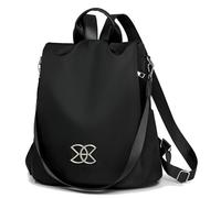 Rucksack für Damen - Diebstahlschutz, lässig, Umhängetasche, leicht, Reiserucksack aus Oxford-Stoff, multifunktional und doppelter Schultergurt | für Schule, Arbeit, Reise, Schwarz, Se référer à la