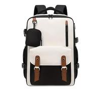 Rucksack für Reisen - Reiserucksäcke | Handgepäck-Rucksack | leichter Reiserucksack | Schulgepäck Büchertasche für die Arbeit, Schwarz und Weiß, 43X30X18cm