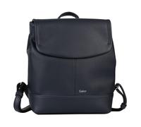 Rucksack GABOR "Lenea", Damen, Gr. B/H/T: 28cm x 33cm x 9cm, blau, Polyurethane, Basic, Rucksäcke Rucksack, aus leicht genarbtem Lederimitat mit dekorativen Ziernähten (95845943-0)