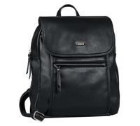 Rucksack GABOR "Mina", Damen, Gr. B/H/T: 26cm x 31cm x 10cm, schwarz, Polyurethane, clean, unifarben, Rucksäcke Rucksack, aus weichem leichten Lederimitat, lässig im praktischen Format (75536433-0) sc