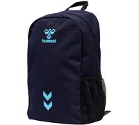 Rucksack HUMMEL "HMLESSENTIAL BACK PACK NEON", blau (marine, blau fish), Rucksäcke, Damen, Obermaterial: 100% Polyester, Rucksack, für vielseitige Einsatzzwecke im Alltag, aus Polyester (77581548-0) m