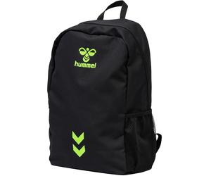 Rucksack HUMMEL "HMLESSENTIAL BACK PACK NEON", grün (schwarz, grün gecko), Rucksäcke, Web, Polyester, unifarben, Rucksack, für vielseitige Einsatzzwecke im Alltag, aus Polyester (21042505-0) schwarz,