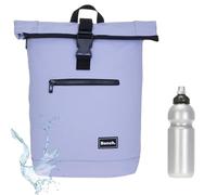 Rucksack Kurierrucksack Bench Hydro Plane 64175 1800 Flieder Pastell + f | Roll-Top Laptoprucksack Fahrradrucksack A4 Herren Damen + Trinkflasche