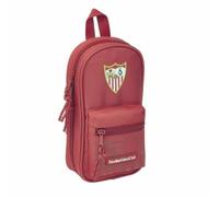 Rucksack mit Federtaschen Sevilla Fútbol Club Rot 12 x 23 x 5 cm