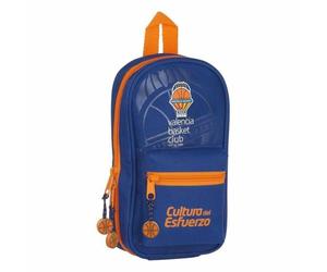 Rucksack mit Federtaschen Valencia Basket Blau Orange