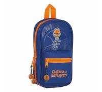 Rucksack mit Federtaschen Valencia Basket M747 Blau Orange 12 x 23 x 5 cm (33 Stücke)