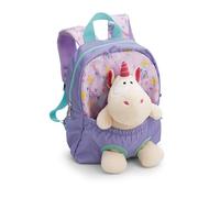 Rucksack mit Plüschtier 21x26cm Einhorn 25cm - lila - Abnehmbarer Pluschspielzeug Weich Flauschig- Kindergartenrucksack mit Kuscheltier für 2-5 Jährige Jungen und Mädchen | 62690