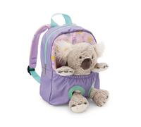 Rucksack mit Plüschtier 21x26cm Koala 25cm - lila - Abnehmbarer Pluschspielzeug Weich Flauschig- Kindergartenrucksack mit Kuscheltier für 2-5 Jährige Jungen und Mädchen | 63039