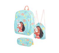 Rucksack mit Turnbeutel und Federmäppchen »Vaiana / Spiderman / Stitch« (Frozen)