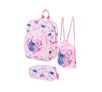 Rucksack mit Turnbeutel und Federmäppchen »Vaiana / Spiderman / Stitch« (Minnie)