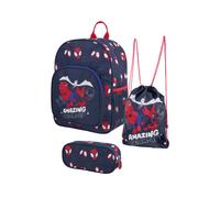 Rucksack mit Turnbeutel und Federmäppchen »Vaiana / Spiderman / Stitch« (Spidey)