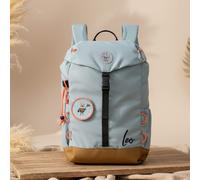 LÄSSIG Kinder Wanderrucksack Kinderrucksack mit Brustgurt gepolsterte Schultergurte wasserabweisend, 14 Liter/Big Outdoor Backpack Nature Hellblau