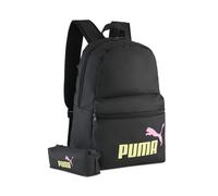 Rucksack PUMA "PHASE BACKPACK SET", puma schwarz, fizzy light, Rucksäcke, Damen, Netz, Polyester, unifarben, Rucksack, inkl. Federtasche (63347338-0) puma schwarz, fizzy light