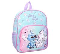 Rucksack Stitch und Angel Hello Cutie von Disney Lilo & Stitch - Rucksack für Kinder | Schule | Kindergarten - Farbe Rosa - Maße 29 x 23 x 8 cm
