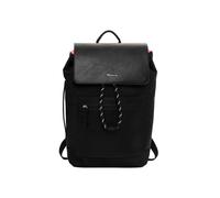 Rucksack TAMARIS "Rucksack TAS Katja", Damen, Gr. B/H/T: 34cm x 44cm x 17cm, schwarz (schwarz orange 161), Polyester, Rucksäcke Rucksack (10707621-0) schwarz orange 161
