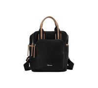 Rucksack TAMARIS "Rucksack TAS Kirsten", Damen, Gr. B/H/T: 23cm x 27cm x 9cm, schwarz (schwarz 100), Obermaterial: 60% Polyurethan PU. 40% Polyester PES., Rucksäcke Rucksack (40767732-0) schwarz 100